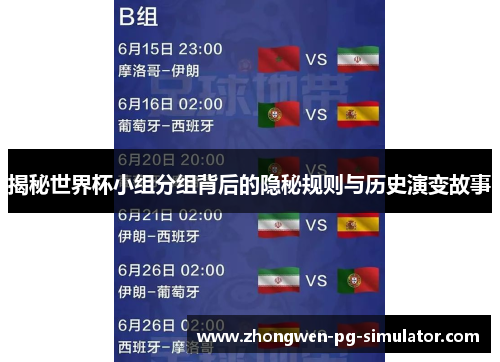 揭秘世界杯小组分组背后的隐秘规则与历史演变故事